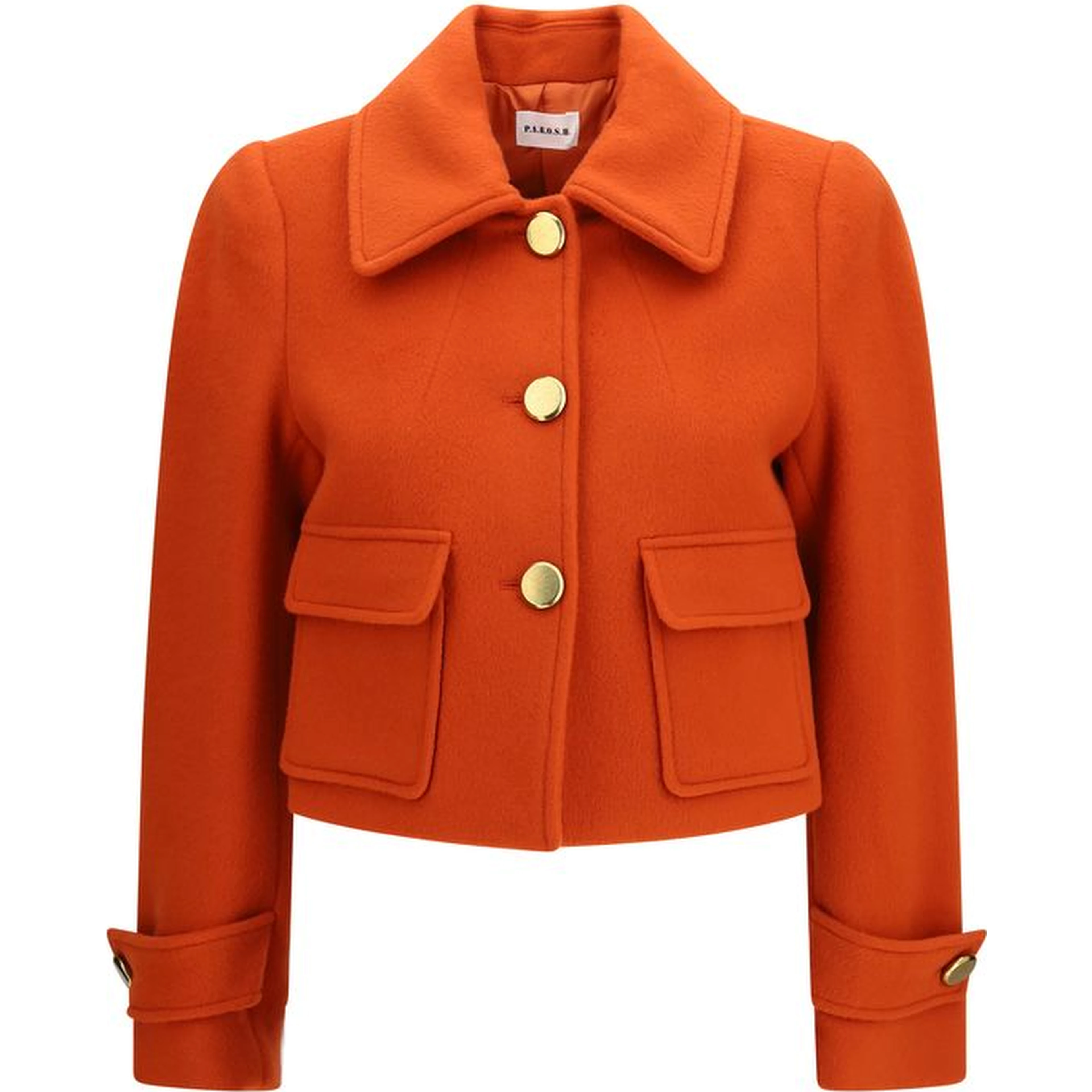 Orange Wool Oves Aries Full-Length Jacket