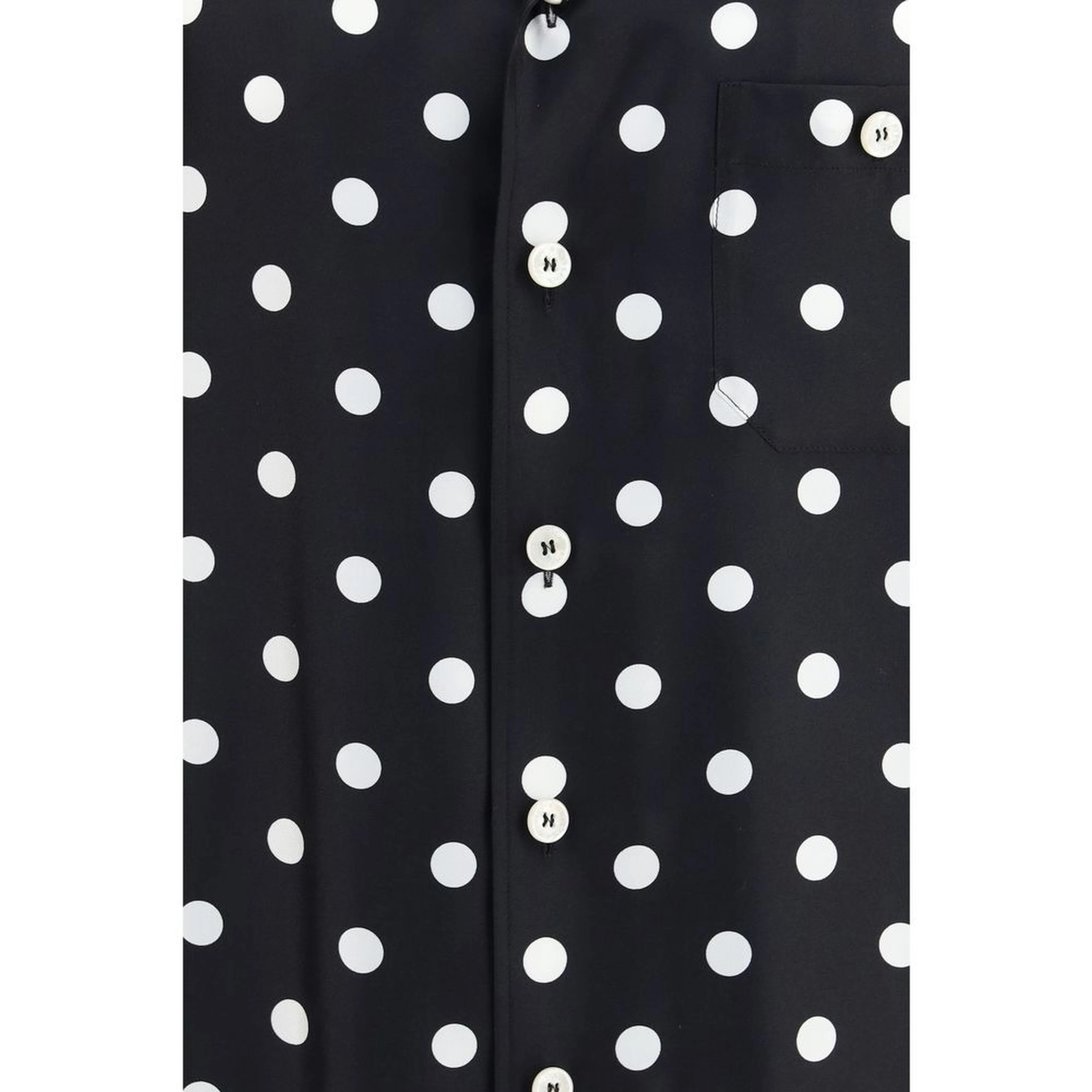 Black Silk Pattern Shirt