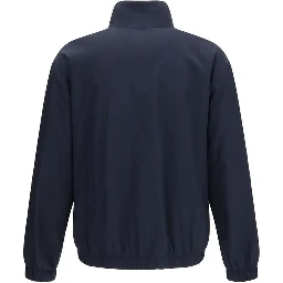 Blue Silk Full-Length Jacket