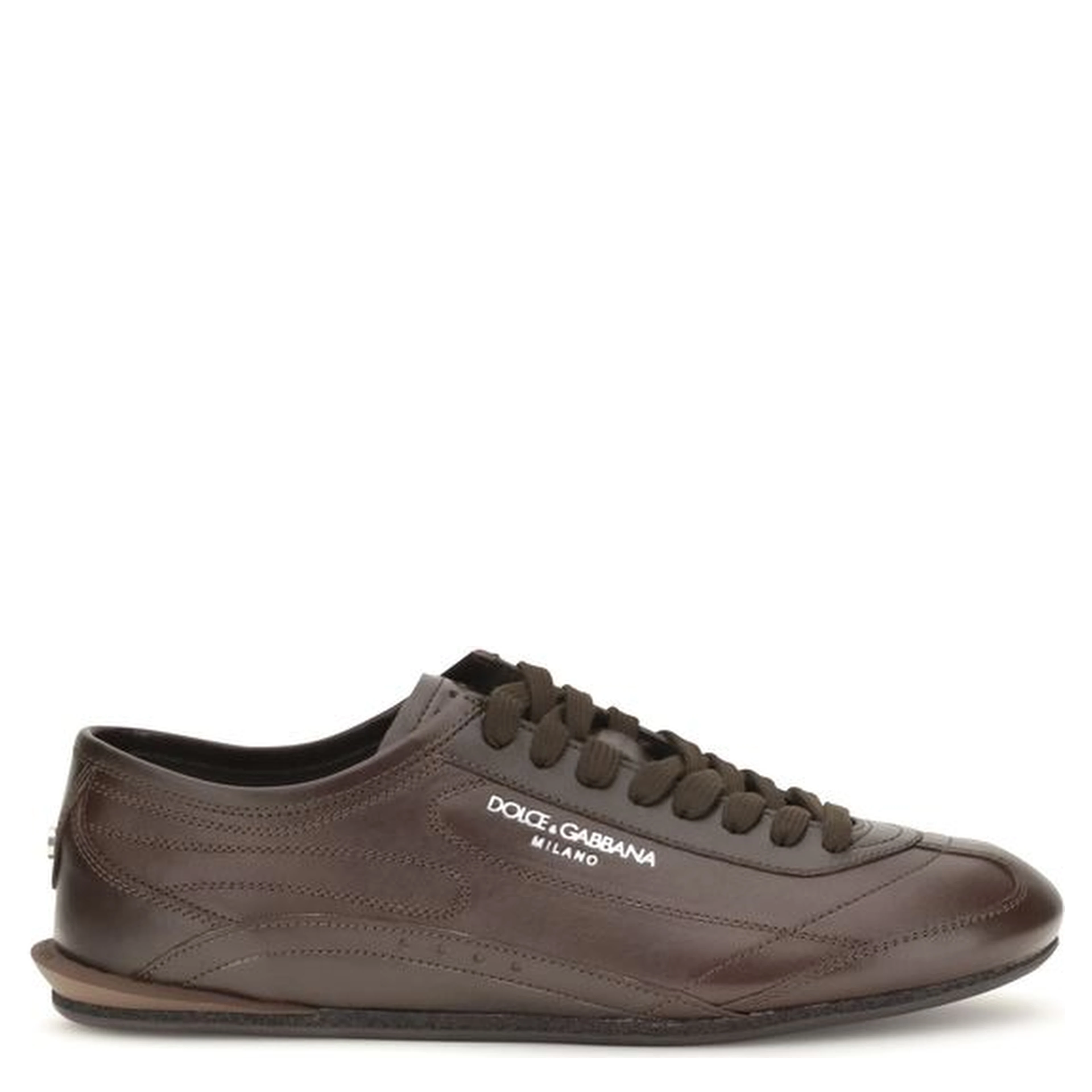 Brown Calf Leather Bos Taurus Low Top Sneakers