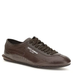 Brown Calf Leather Bos Taurus Low Top Sneakers