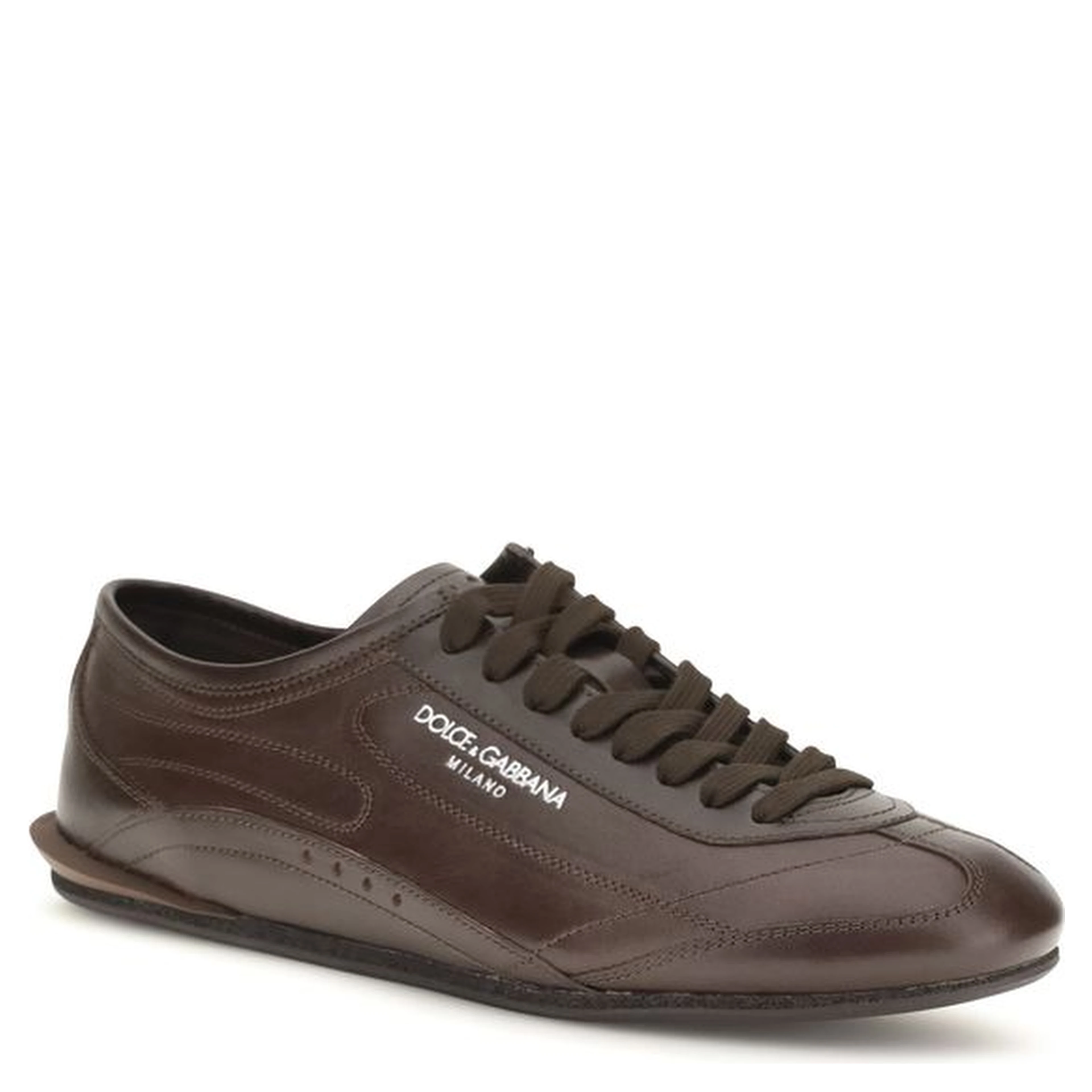 Brown Calf Leather Bos Taurus Low Top Sneakers