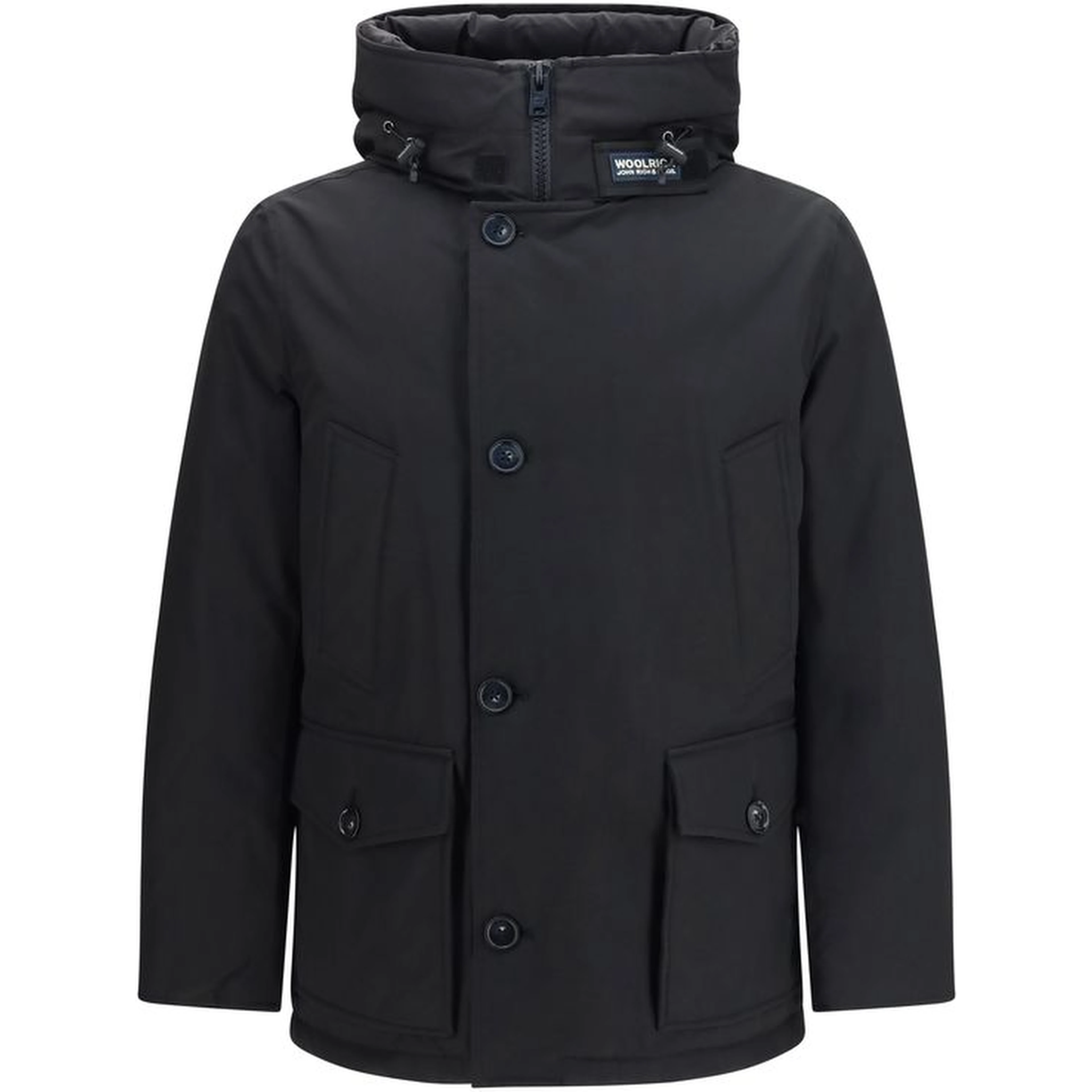 Black Cotton Shell Jacket