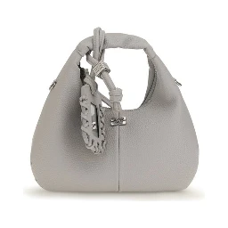 Gray Polyester Shoulder Bag