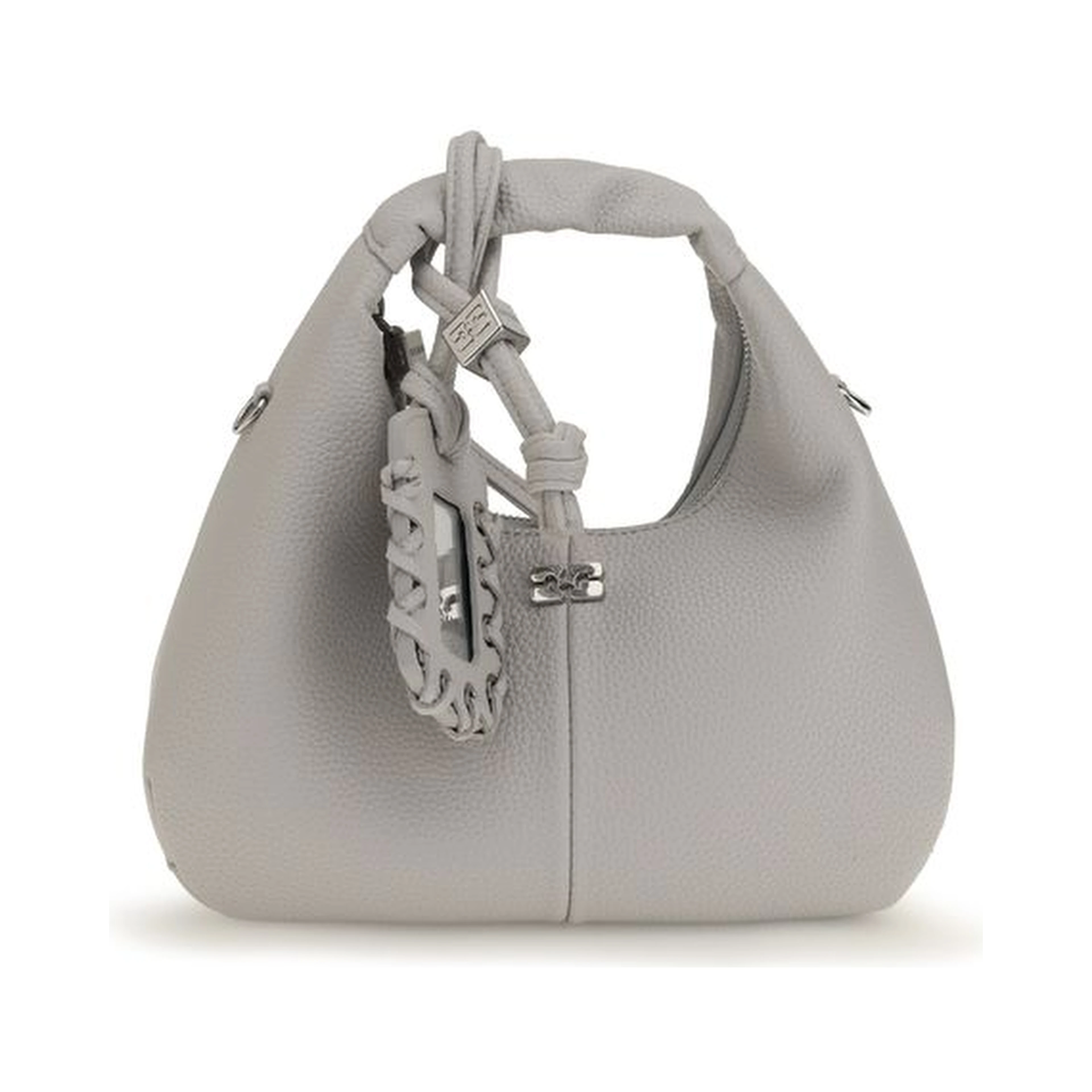 Gray Polyester Shoulder Bag