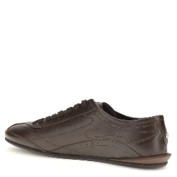 Brown Calf Leather Bos Taurus Low Top Sneakers