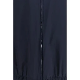 Blue Silk Full-Length Jacket