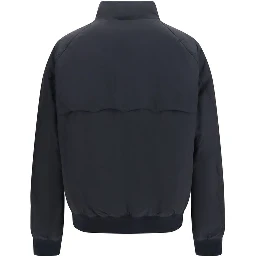 Black Polyester Bomber