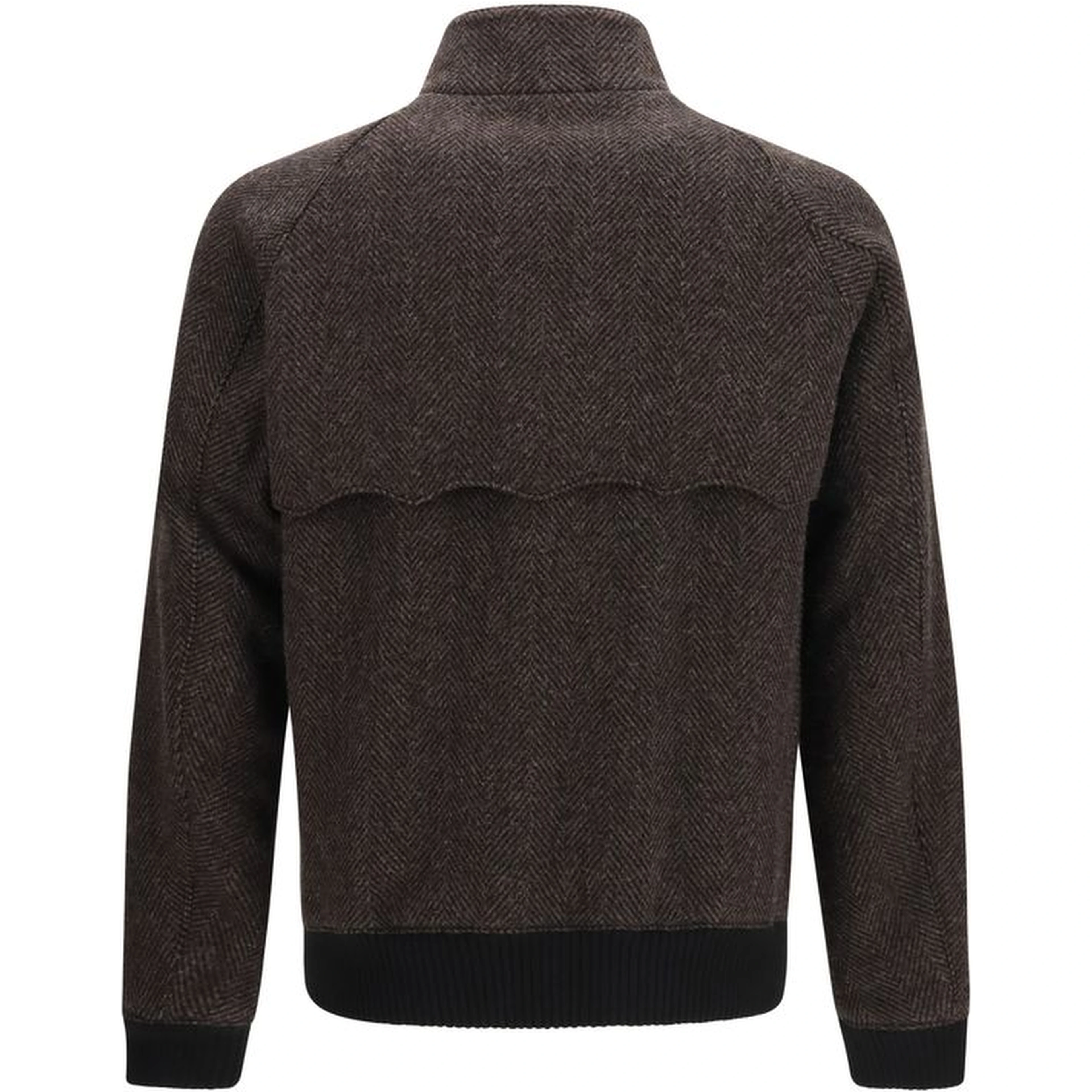 Brown Viscose Biker Jacket