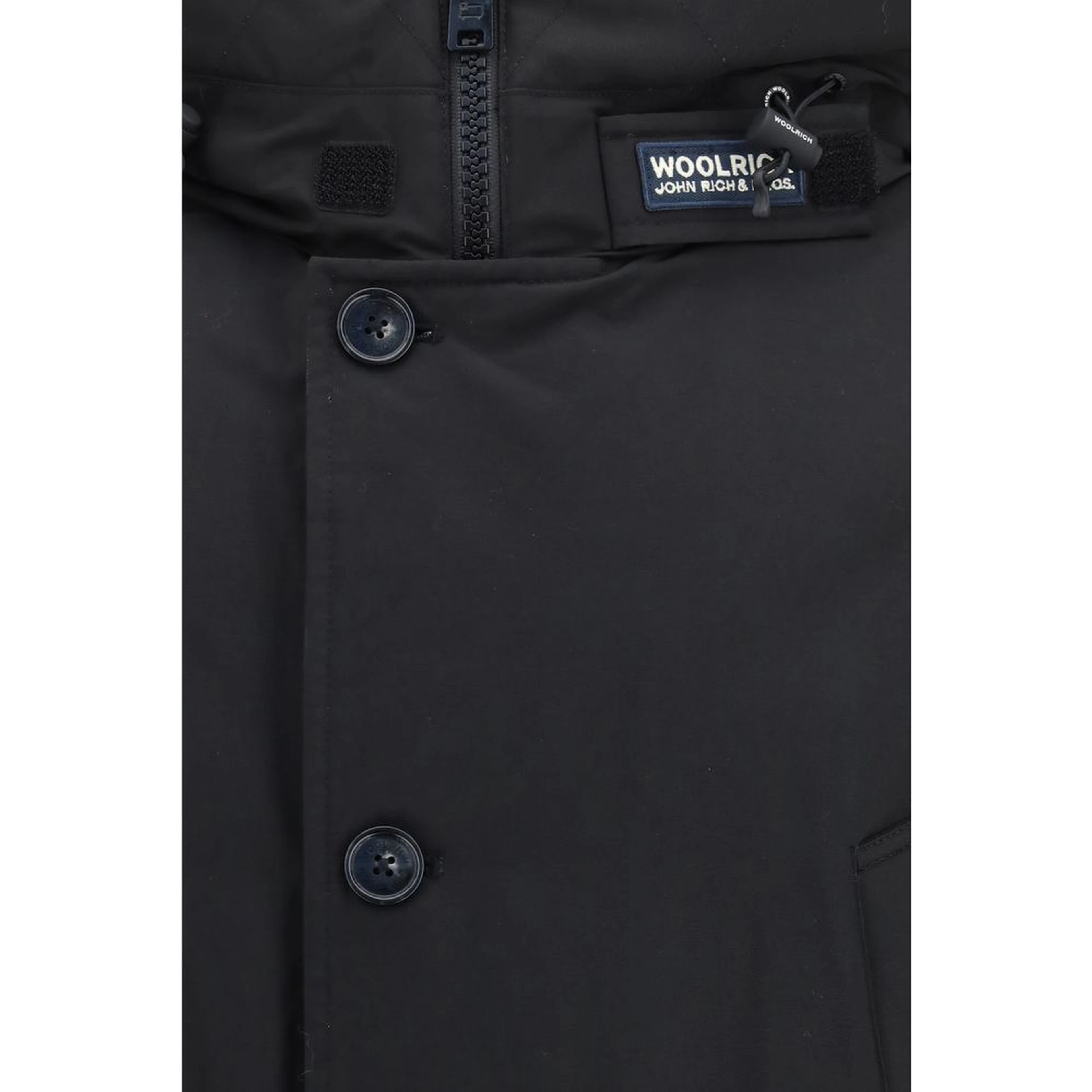 Black Cotton Shell Jacket