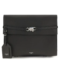 Black Calf Leather Bos Taurus Shoulder Bag
