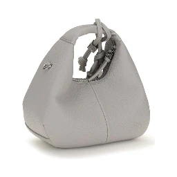 Gray Polyester Shoulder Bag