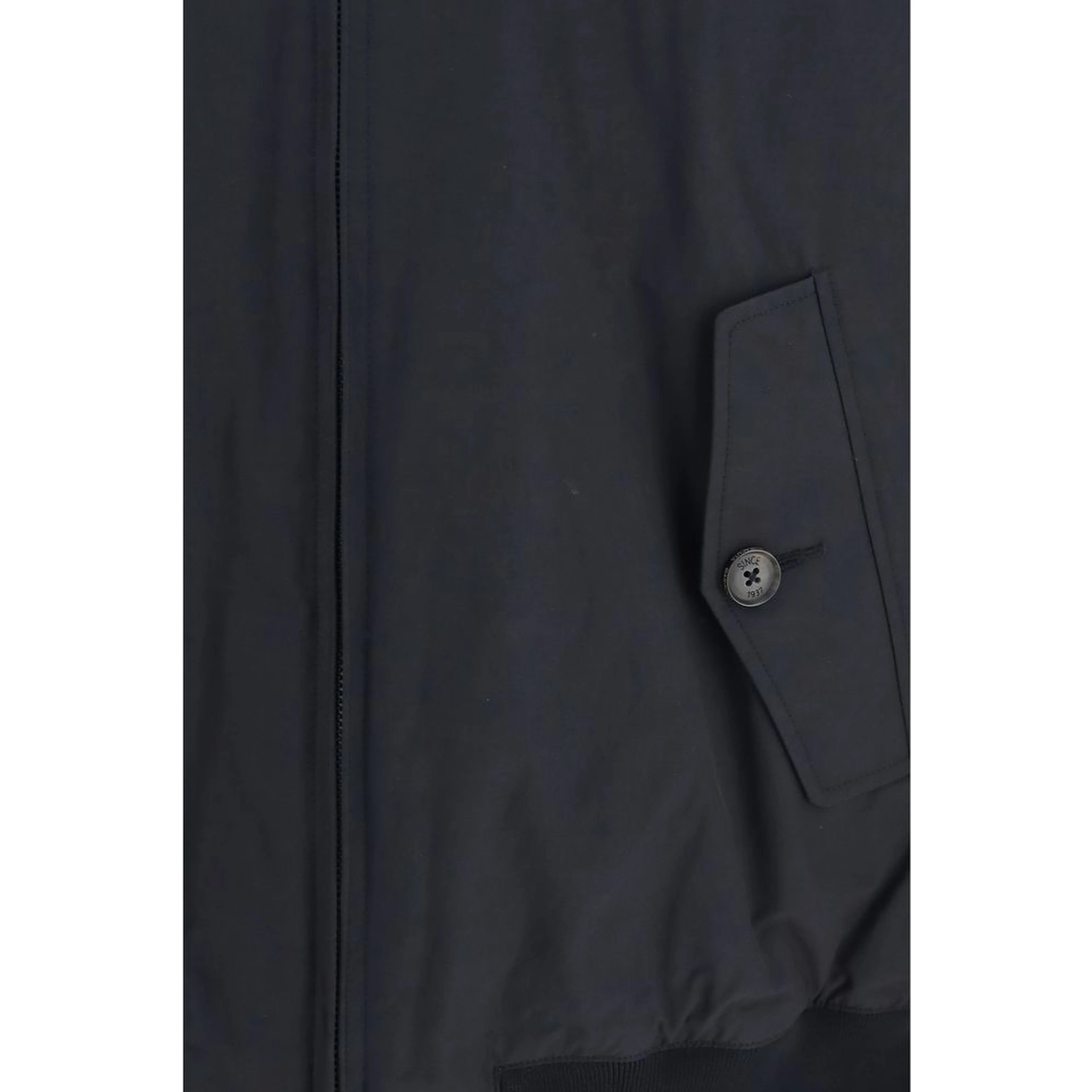 Black Polyester Bomber