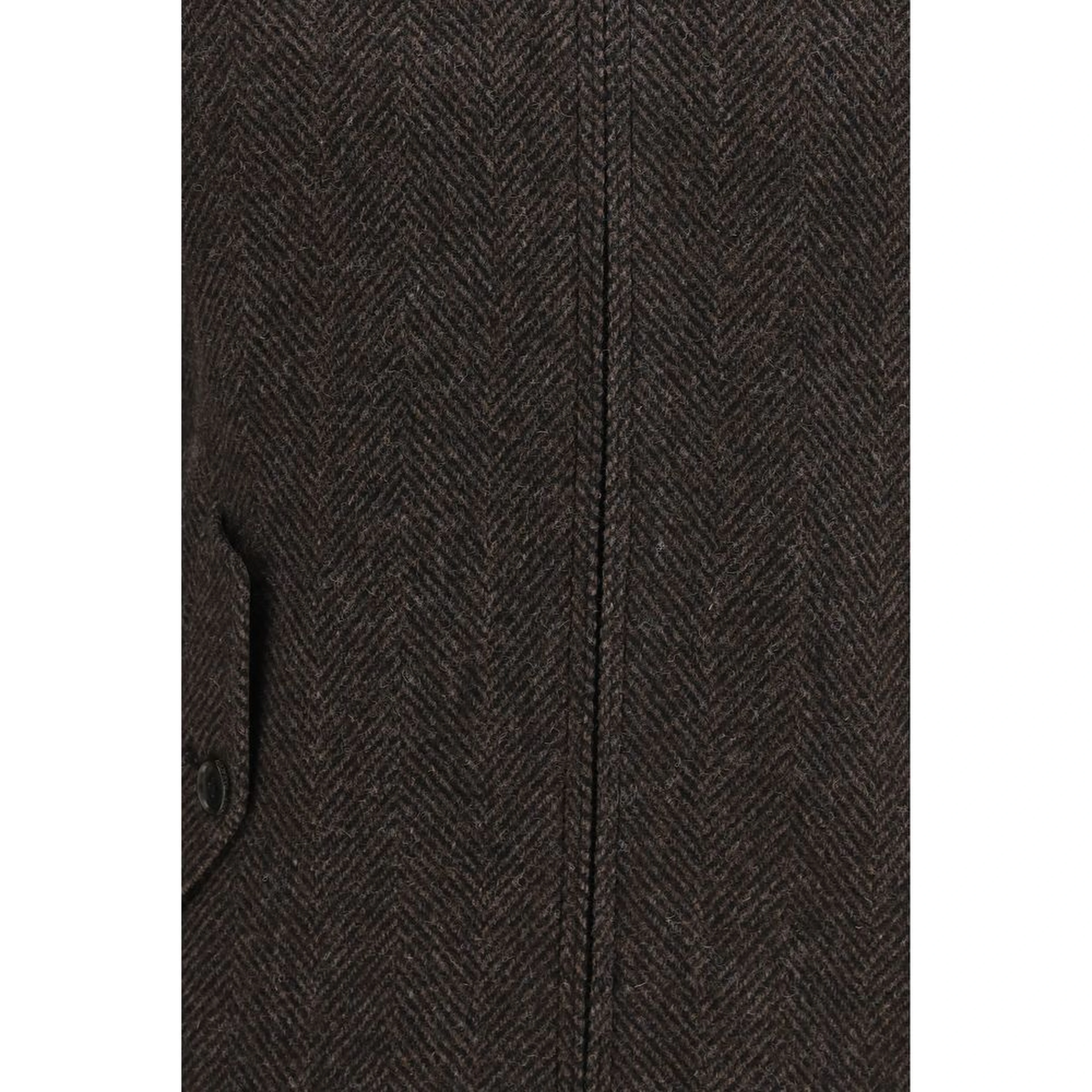 Brown Viscose Biker Jacket
