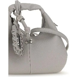 Gray Polyester Shoulder Bag
