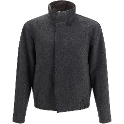 Gray Wool Oves Aries Bomber