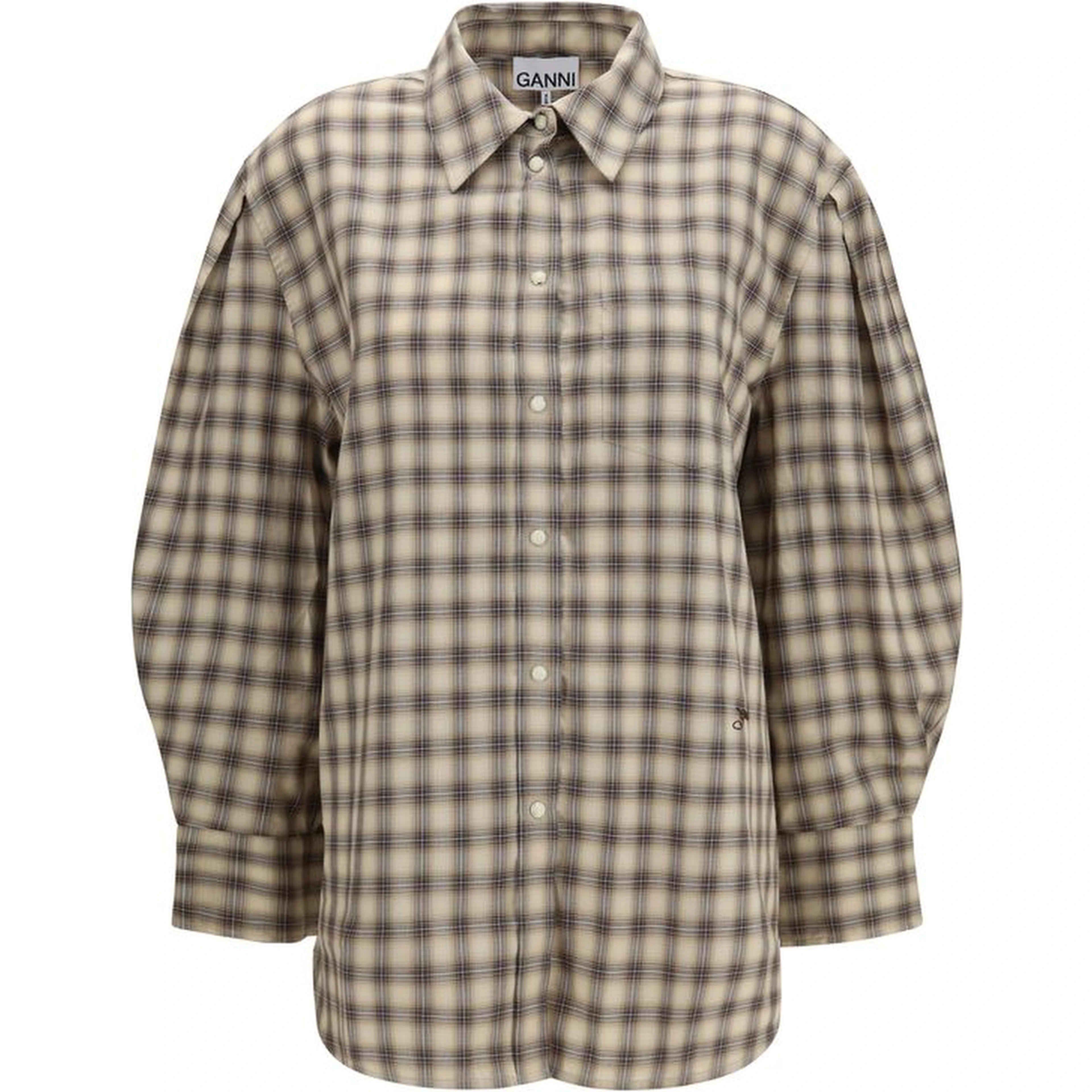 Beige Cotton Dress Shirt