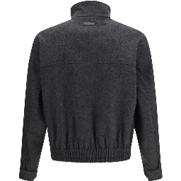Gray Wool Oves Aries Bomber