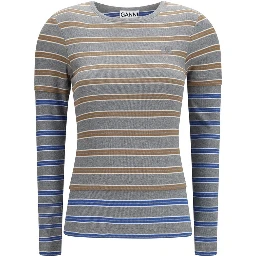 Gray Cotton Long Sleeve T-Shirt