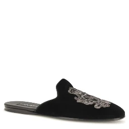 Black Velvet Flats