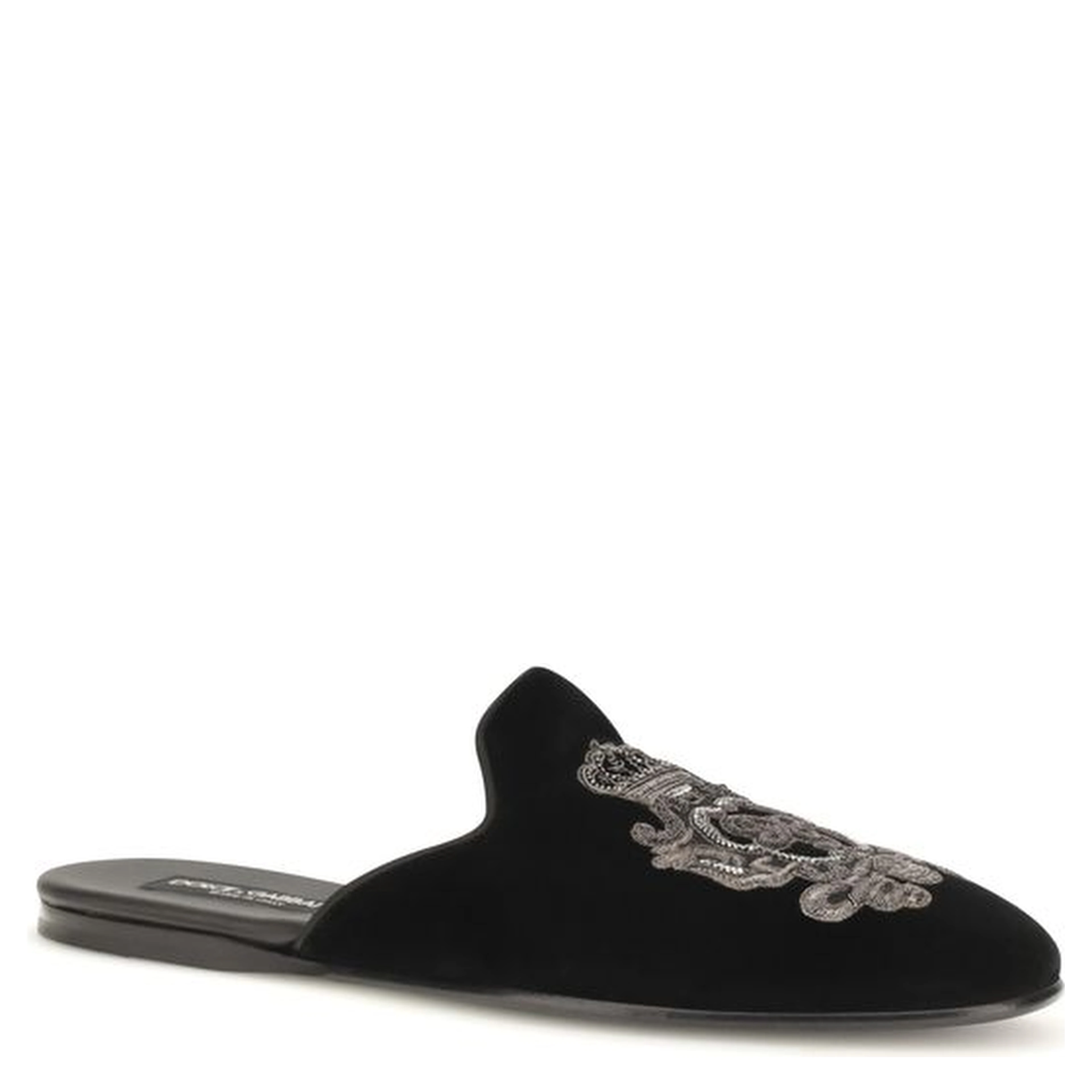 Black Velvet Flats