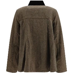 Brown Cotton Denim Jacket