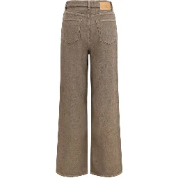 Brown Cotton Relaxed Fit Jeans