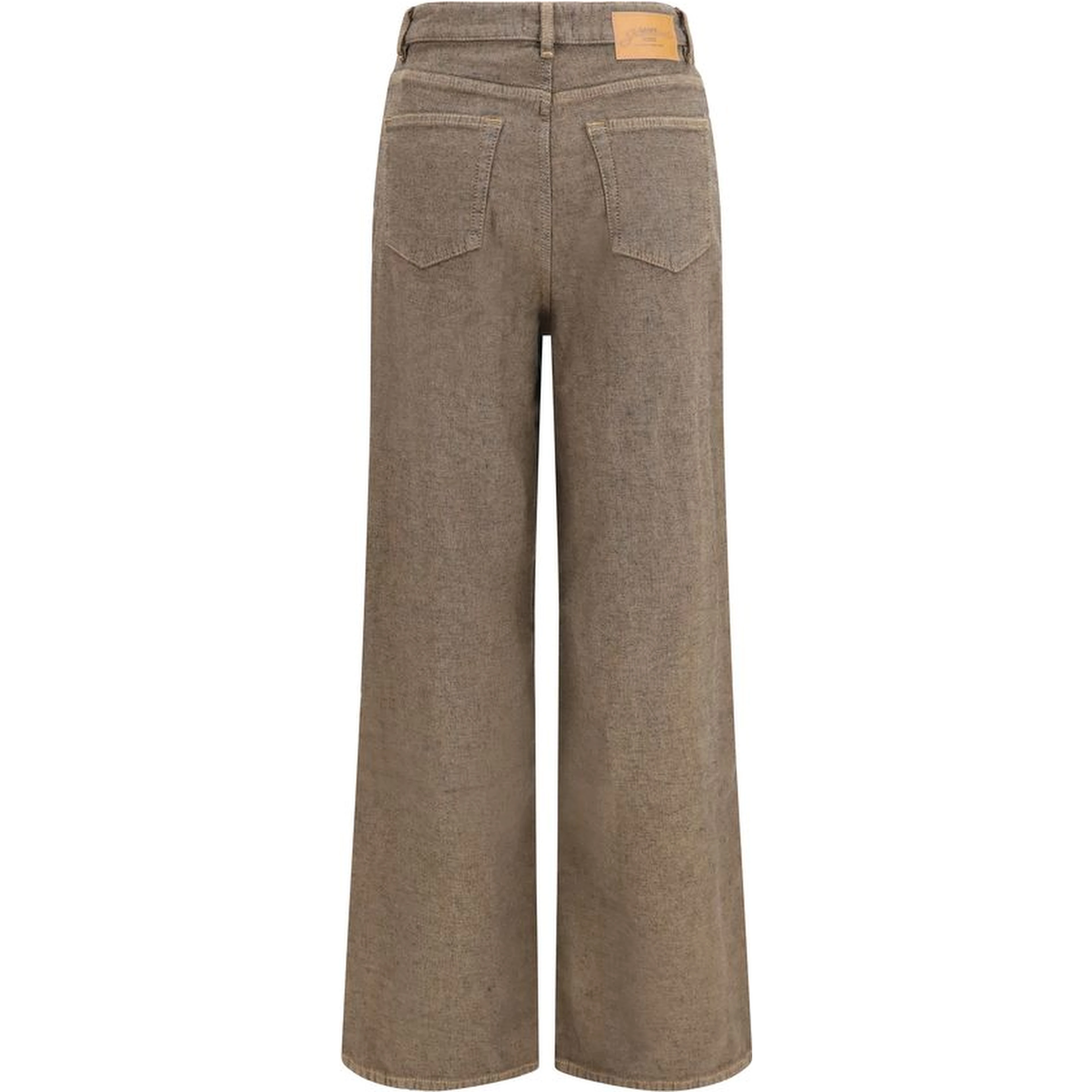 Brown Cotton Relaxed Fit Jeans