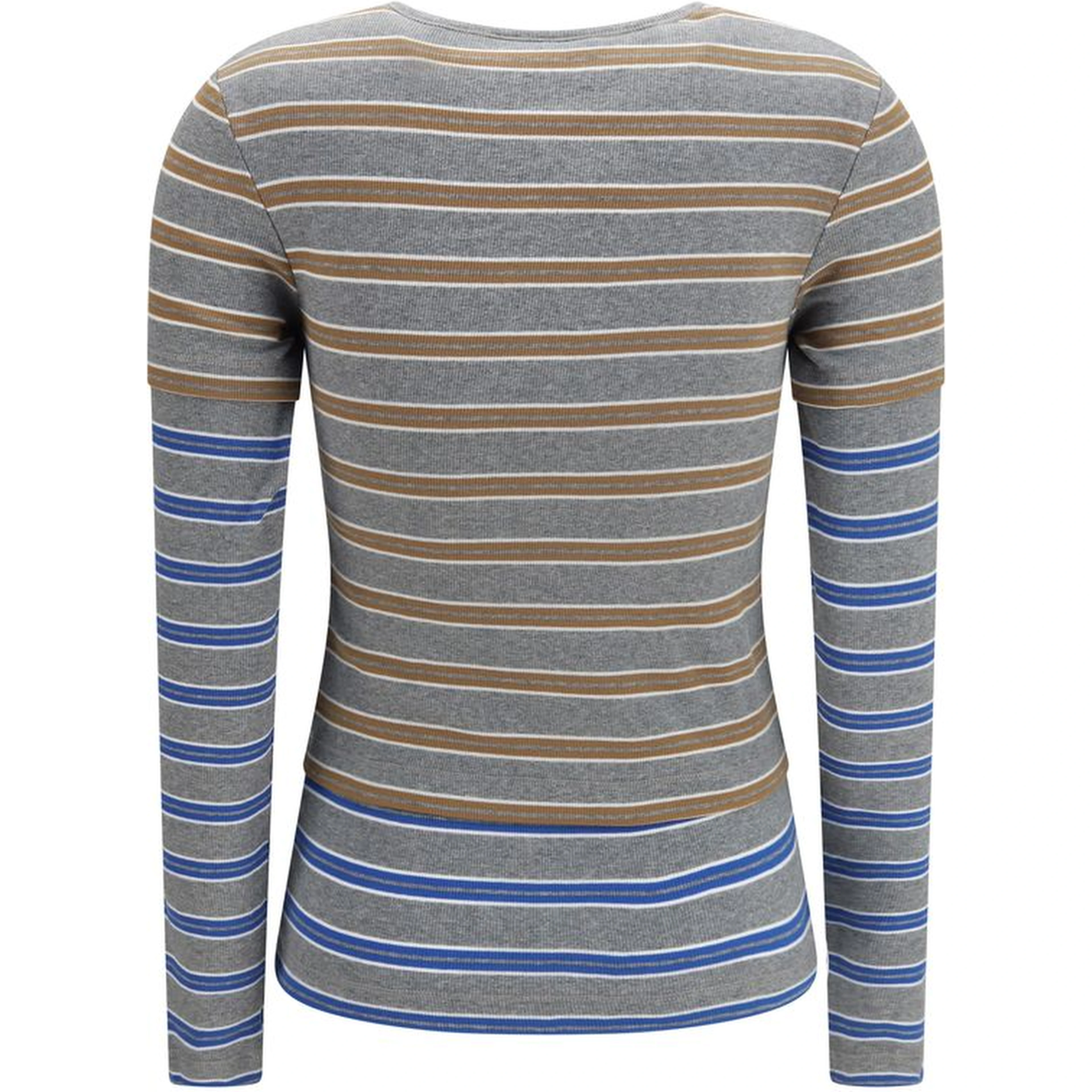 Gray Cotton Long Sleeve T-Shirt