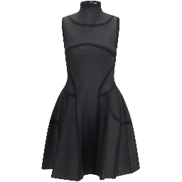 Black Polyester Cocktail Dress