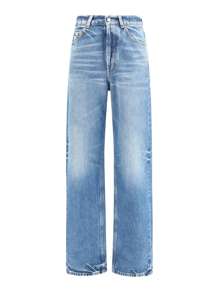 Blue Cotton Relaxed Fit Jeans