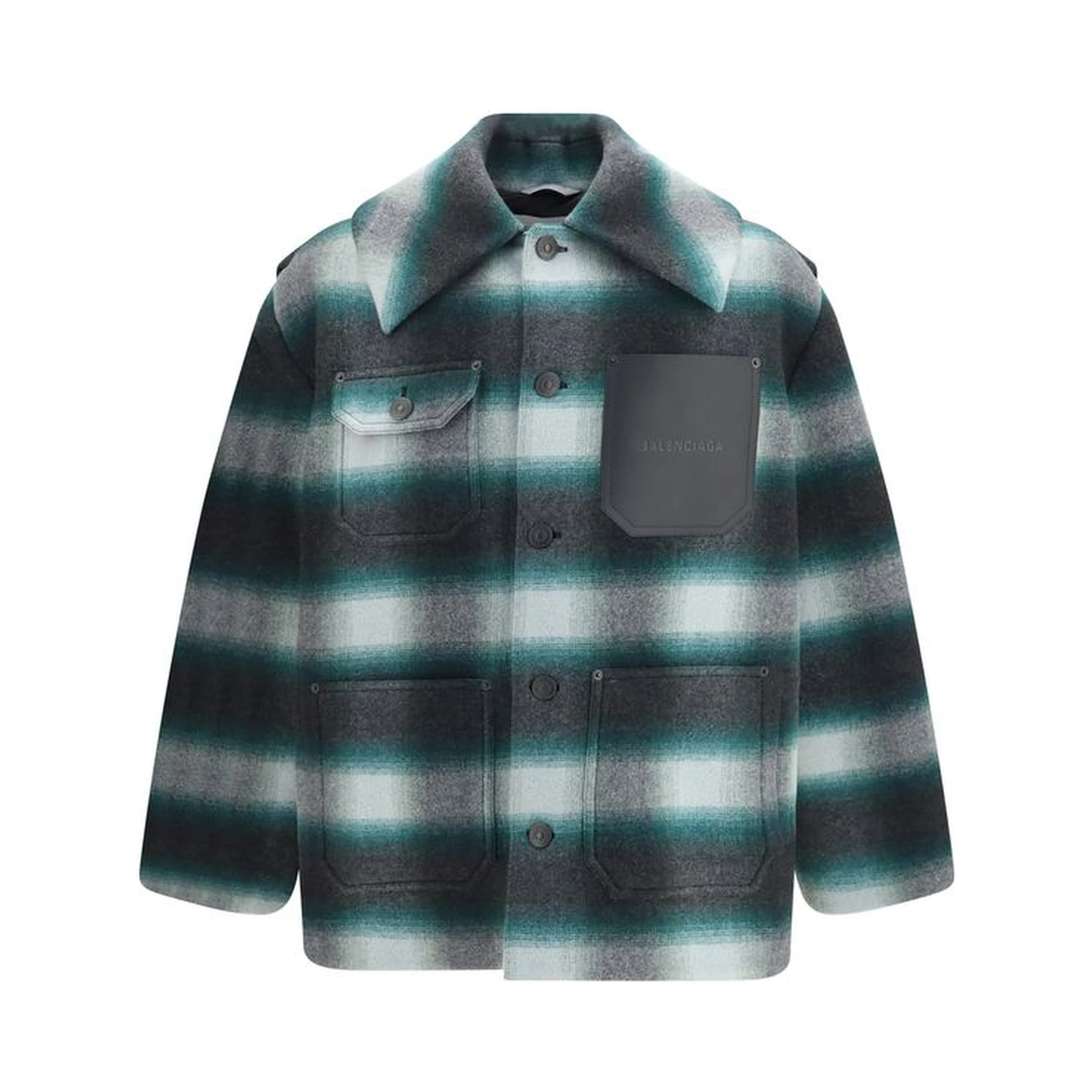 Bicolor Wool Oves Aries Full-Length Jacket