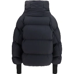 Black Polyamide Full-Length Jacket