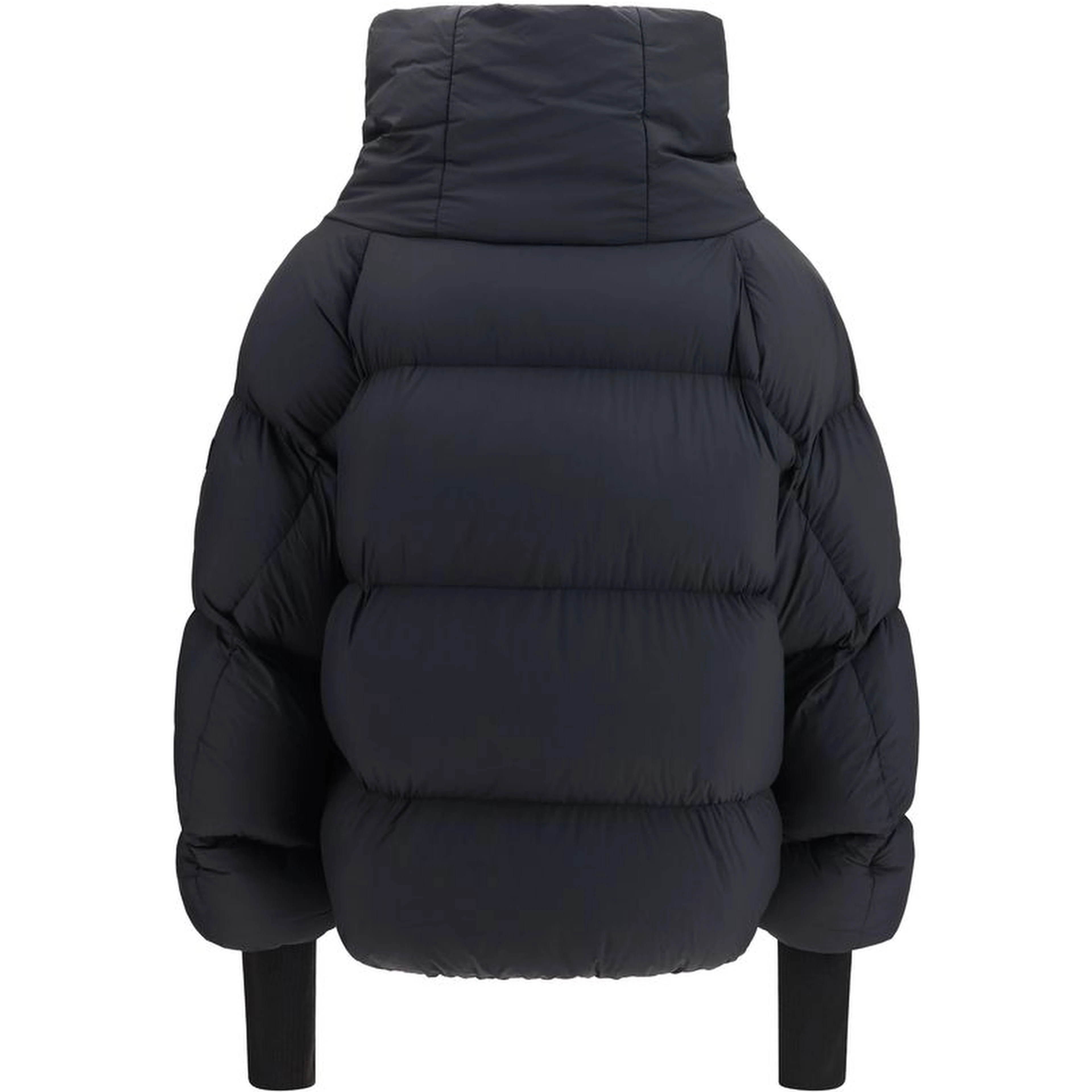 Black Polyamide Full-Length Jacket