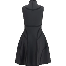 Black Polyester Cocktail Dress