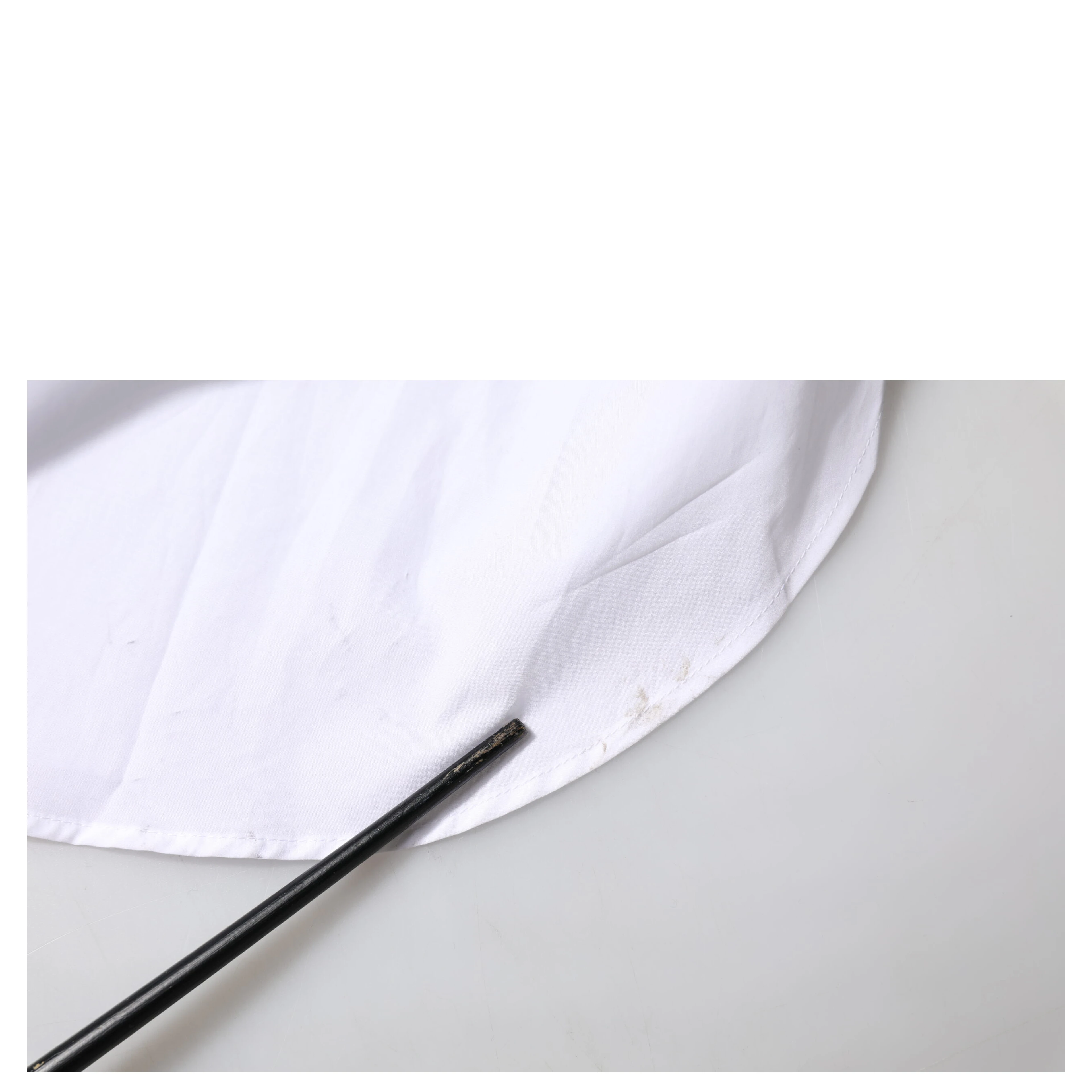 White Cotton Collared Shirt Long Sleeve Top