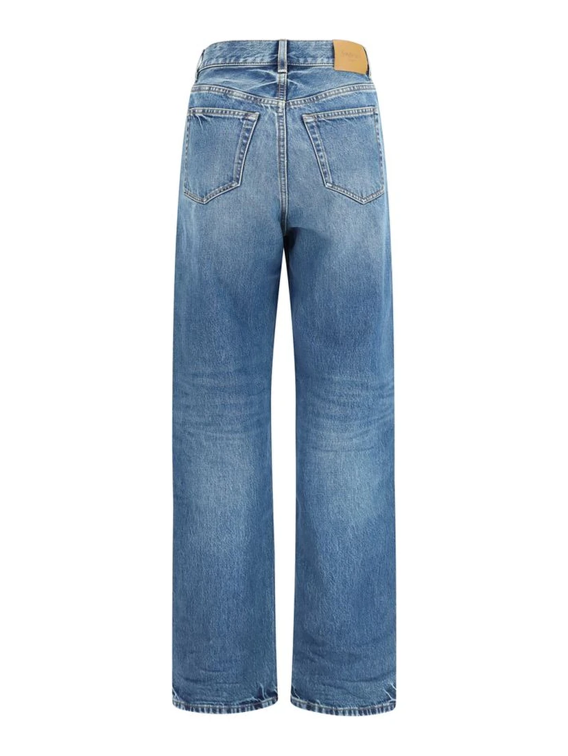 Blue Cotton Relaxed Fit Jeans