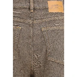 Brown Cotton Relaxed Fit Jeans