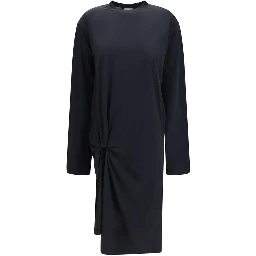 Black Cotton Casual Dress