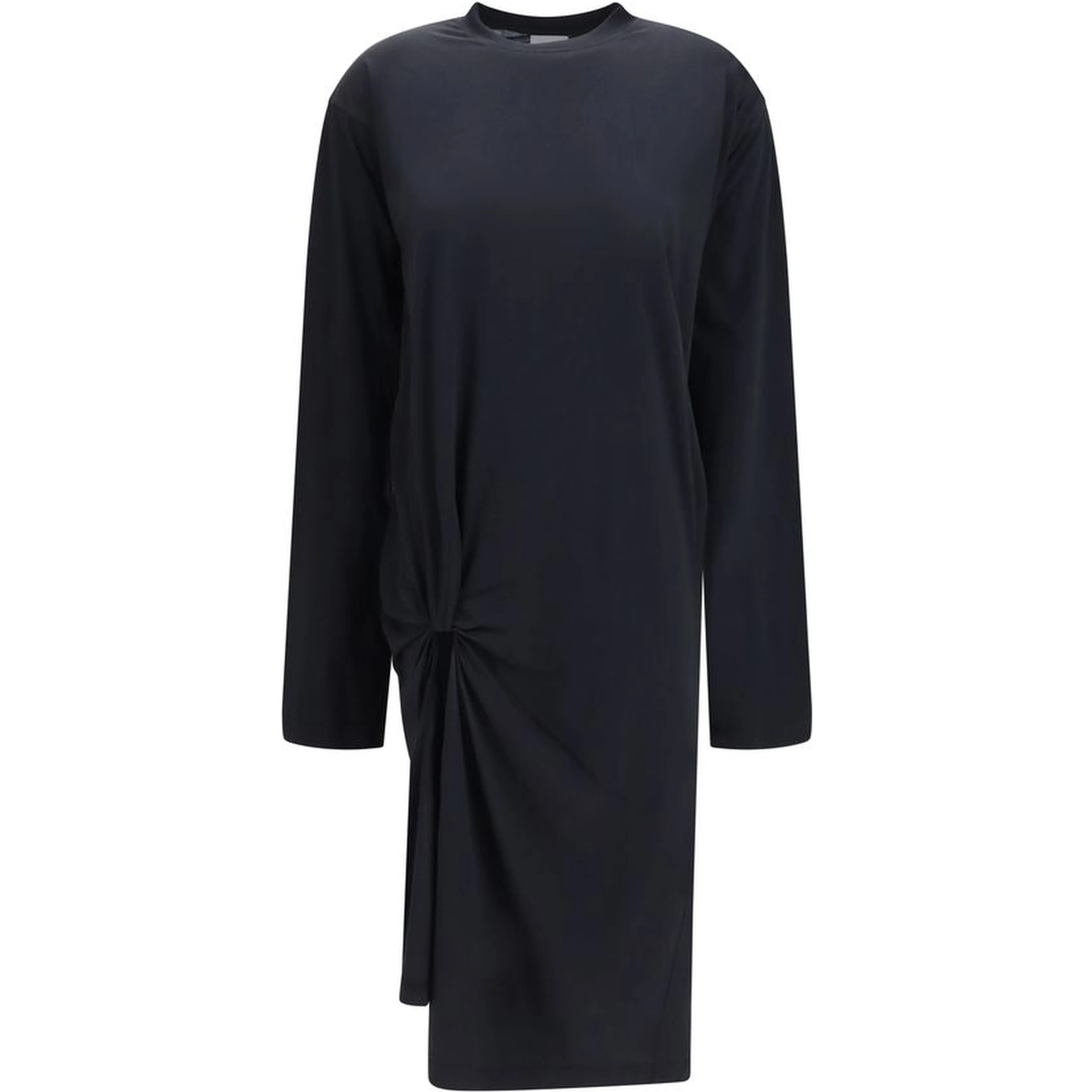 Black Cotton Casual Dress