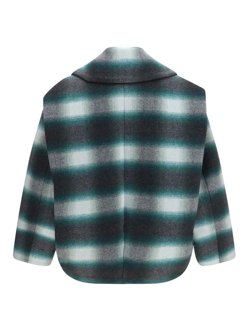 Bicolor Wool Oves Aries Full-Length Jacket