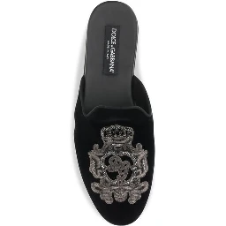 Black Velvet Flats