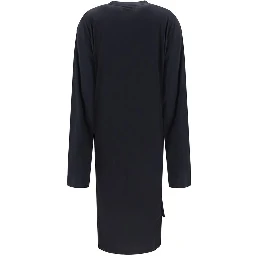 Black Cotton Casual Dress