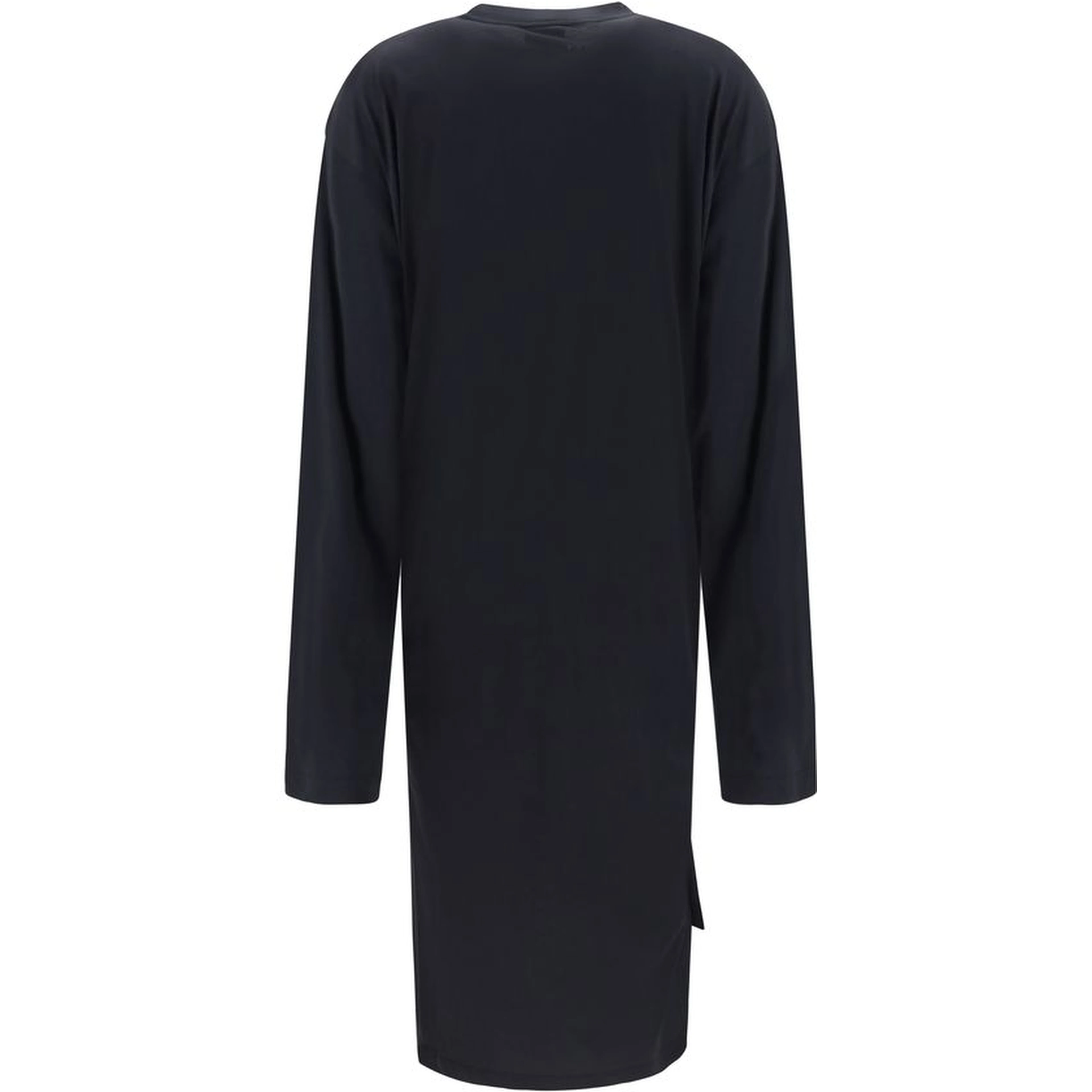 Black Cotton Casual Dress