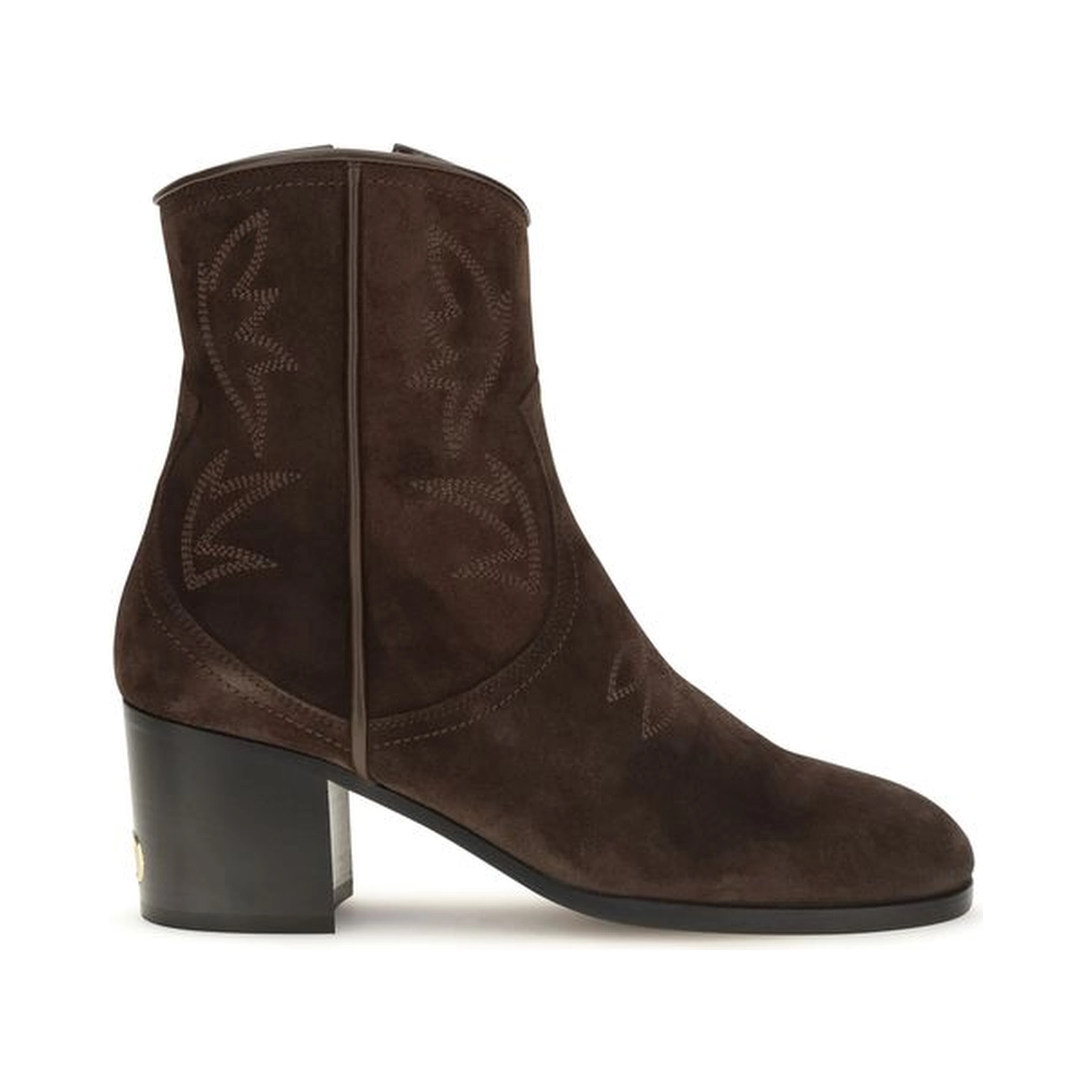 Brown Suede Leather Ankle Boots