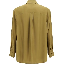 Beige Silk Dress Shirt