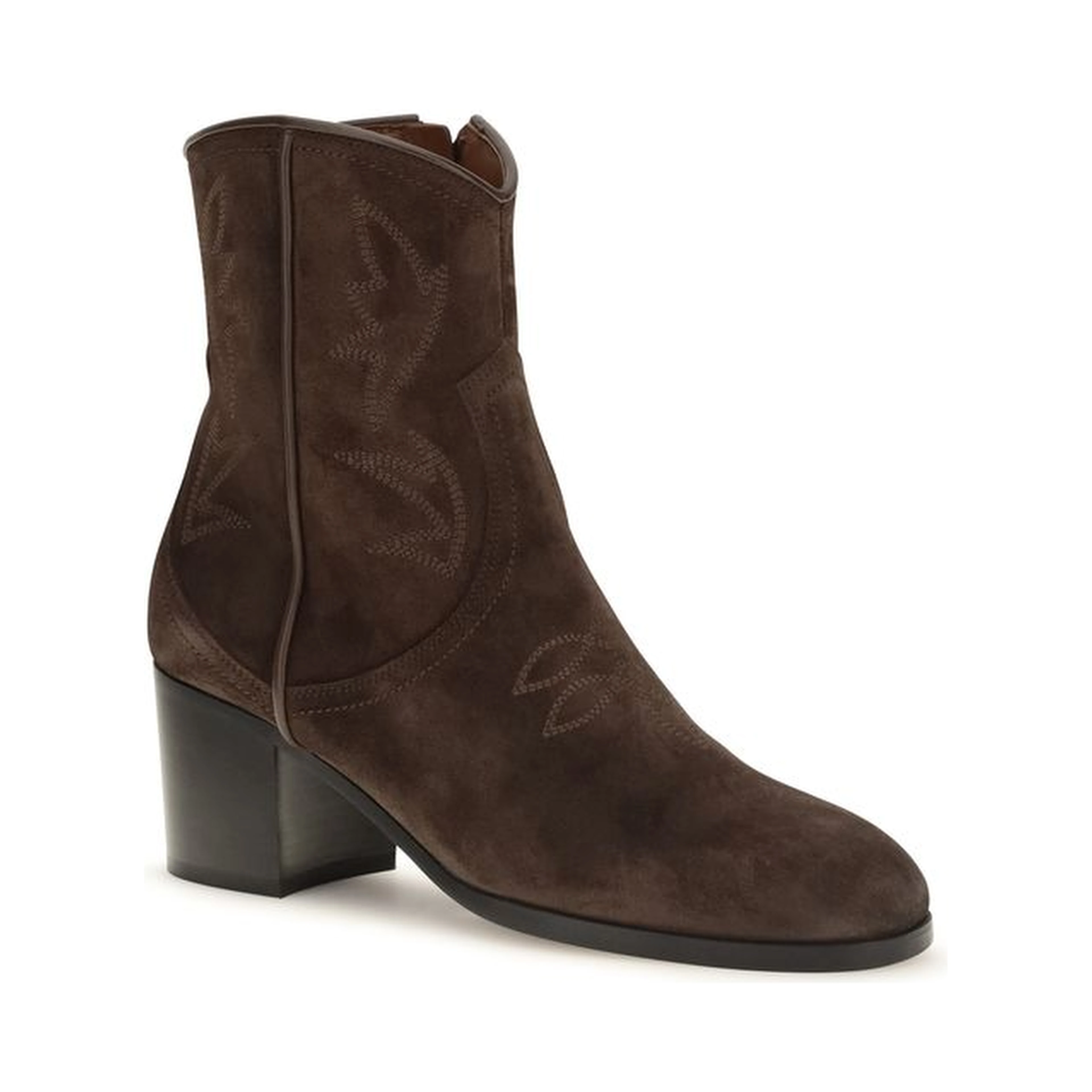 Brown Suede Leather Ankle Boots