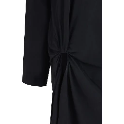 Black Cotton Casual Dress