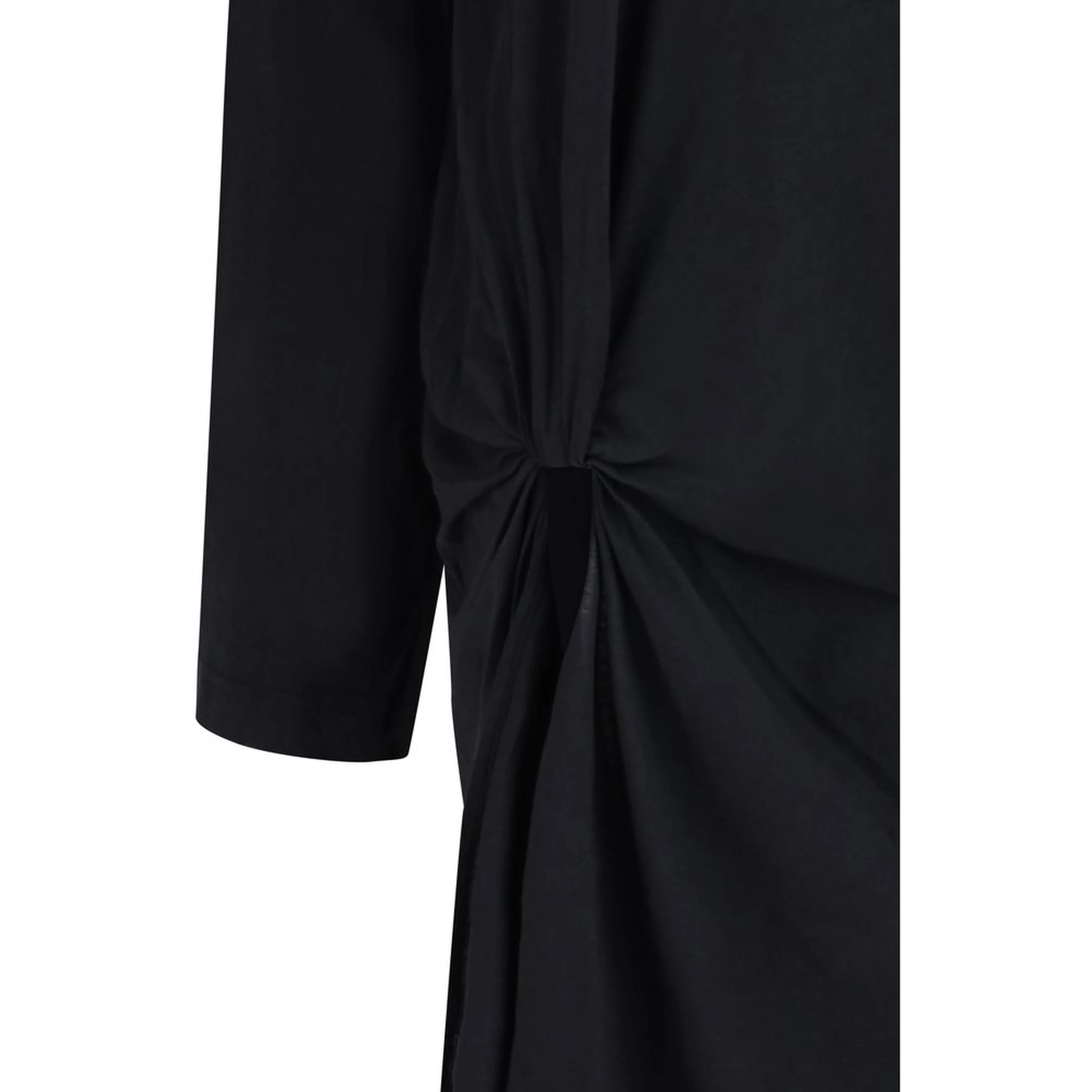 Black Cotton Casual Dress