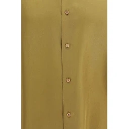 Beige Silk Dress Shirt